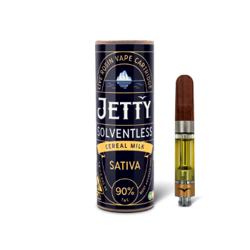 A photograph of Jetty Cartridge OCAL 1g Solventless Cereal Milk