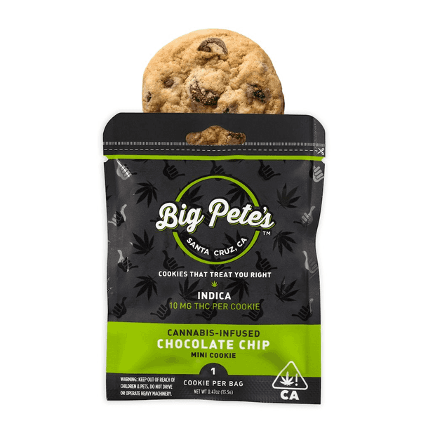 A photograph of Big Pete's Chocolate Chip Indica 10mg