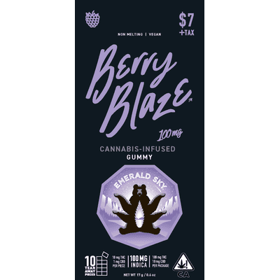 Emerald Sky Gummies 1ct 100mg Indica Berry Blaze 48pk