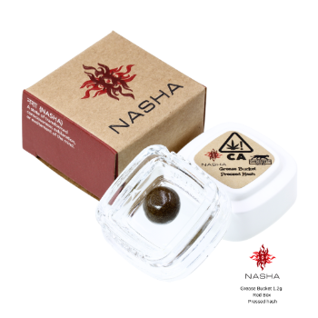 A photograph of Nasha Red Pressed 1.2g Grease Bucket