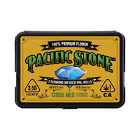 A photograph of Pacific Stone Diamond Infused Prerolls 0.5g Hybrid Cereal Milk 7-Pack 3.5g