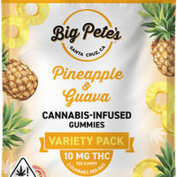 A photograph of Big Pete's Gummies Rosin Fast-Acting Sativa Pineapple & Guava 20mg 2pk