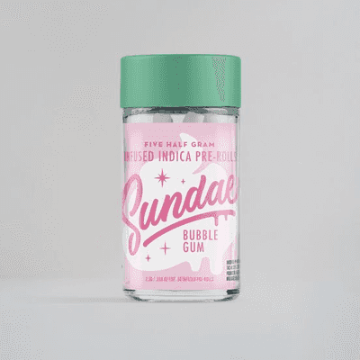 Sundae Infused Preroll 5pk 2.5g Indica Bubble Gum