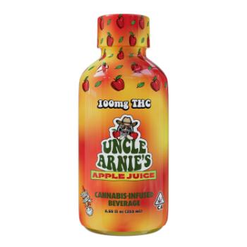 A photograph of Uncle Arnie's Beverage 8oz Smacking Apple 100mg THC