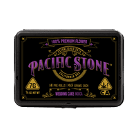 A photograph of Pacific Stone Preroll 0.5g Indica Wedding Cake 14-Pack 7.0g