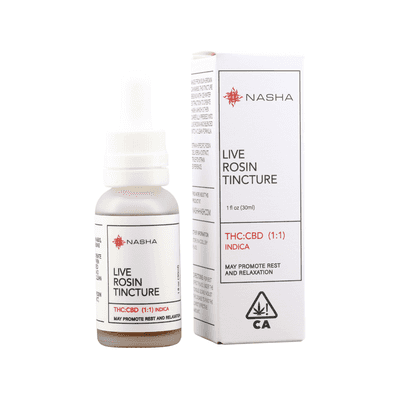 Nasha Live Rosin Tincture 30ml THC:CBD (1:1) Indica Trop Cookies