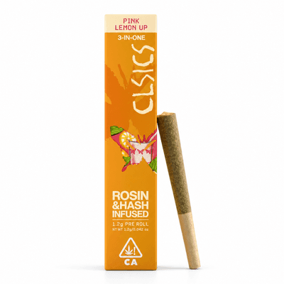 CLSICS Trifecta 1.2g Rosin Hash Preroll Hybrid Pink Lemon Up