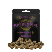 A photograph of Pacific Stone Flower 3.5g Pouch Indica High Fructose Corn Syrup 16ct