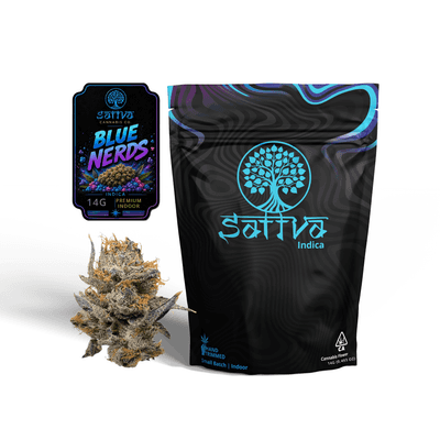 Sattva Cannabis Flower 14g Indica Blue Nerdz