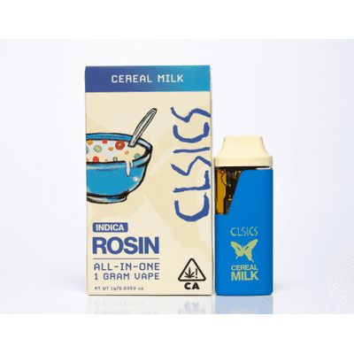 CLSICS Live Rosin All-In-One Cartridge 1g Indica Cereal Milk