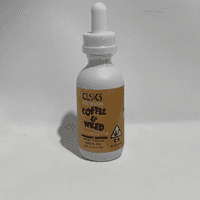 A photograph of CLSICS Live Rosin Tincture Sativa Coffee and Weed: Hazelnut Cream