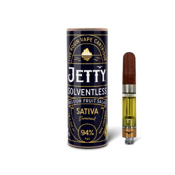 A photograph of Jetty Cartridge 1g Solventless Passion Fruit Salad