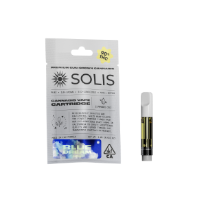 A photograph of Solis Cartridge 1g Sativa Blue Dream