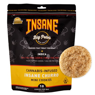 Big Pete's Insane Churro 10pk Indica 100mg