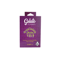 A photograph of Gelato Classics Cartridge 1g Indica Grand Daddy Purp