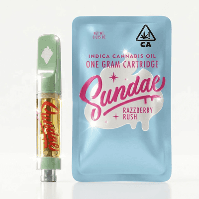 Sundae Vape Cartridge 1g Indica Razzberry Rush