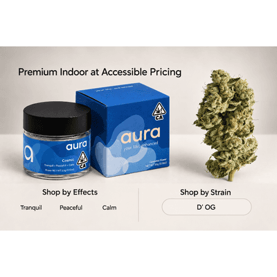 Aura SF Flower 3.5g Hybrid D'OG Aura - Cosmic