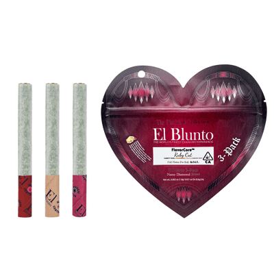 El Blunto Platinum Jointo Variety Pk .6g Diamond Infused Ruby Cut 1.8g 3pk