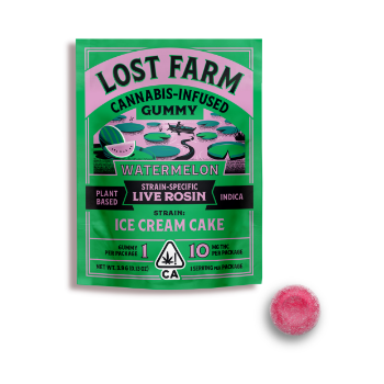 A photograph of Trial Packs Lost Farm Gummies Watermelon Ice Cream Rosin