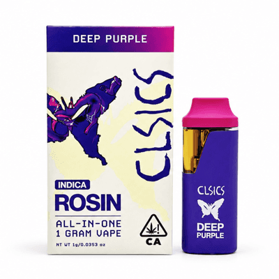 CLSICS Live Rosin All-In-One Cartridge 1g Indica Deep Purple