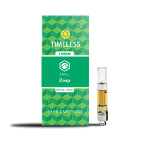 A photograph of Timeless Cartridge Chill 1g Hybrid ZOAP