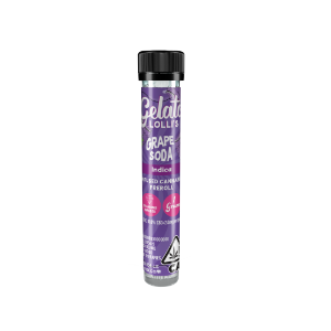 A photograph of Gelato Lolli's Single Infused Preroll 1.2g Indica Grape Soda