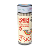 A photograph of CLSICS Rosin Preroll 5pk .5g Hybrid Rainbow Beltz