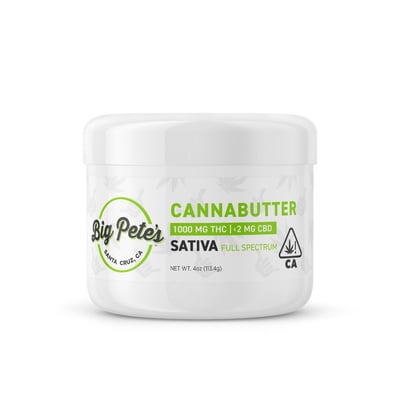 Big Pete's Cannabutter Sativa Jar 1,000mg THC