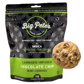 A photograph of Big Pete's Chocolate Chip 10pk Indica 100mg
