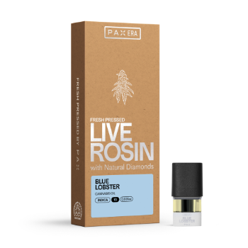 A photograph of PAX Live Rosin Pod 1g Blue Lobster