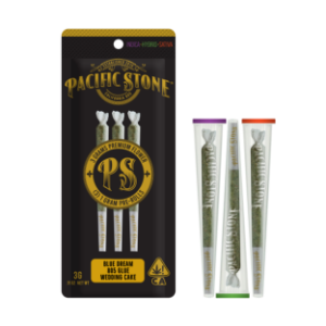 A photograph of Pacific Stone Preroll 1.0g Legend Variety 3-Pack 3.0g