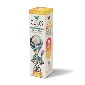 A photograph of CLSICS Rosin Preroll 0.7g Sativa The Soap/Tropicana Cherry