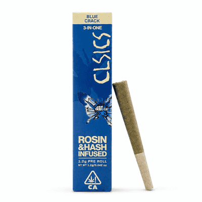 CLSICS Trifecta 1.2g Rosin Hash Preroll Sativa Blue Crack