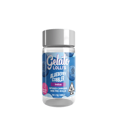 Gelato Lolli's 5pk Infused Mini Preroll .6g Indica Blueberry Space Cake