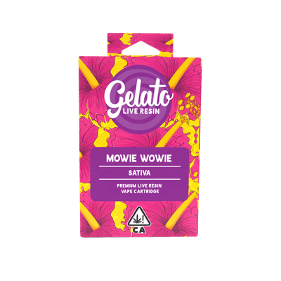 Gelato Live Resin Cartridge 1g Sativa Mowie Wowie 10pk