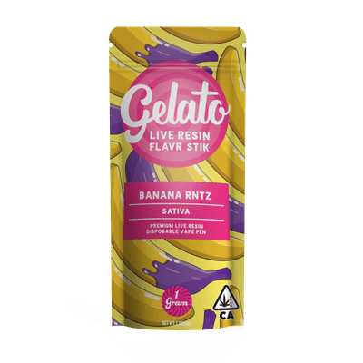 Gelato Live Resin All-In-One 1g Sativa Banana Rntz 10pk
