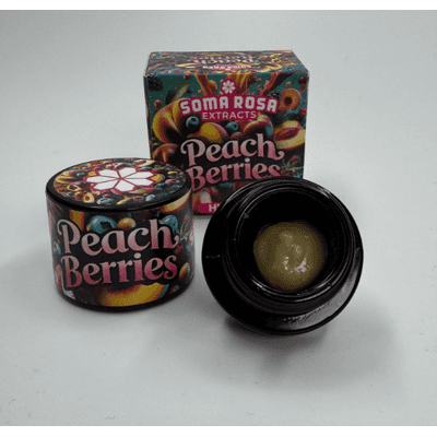 Soma Rosa Live Rosin 1g Hybrid Peach Berries