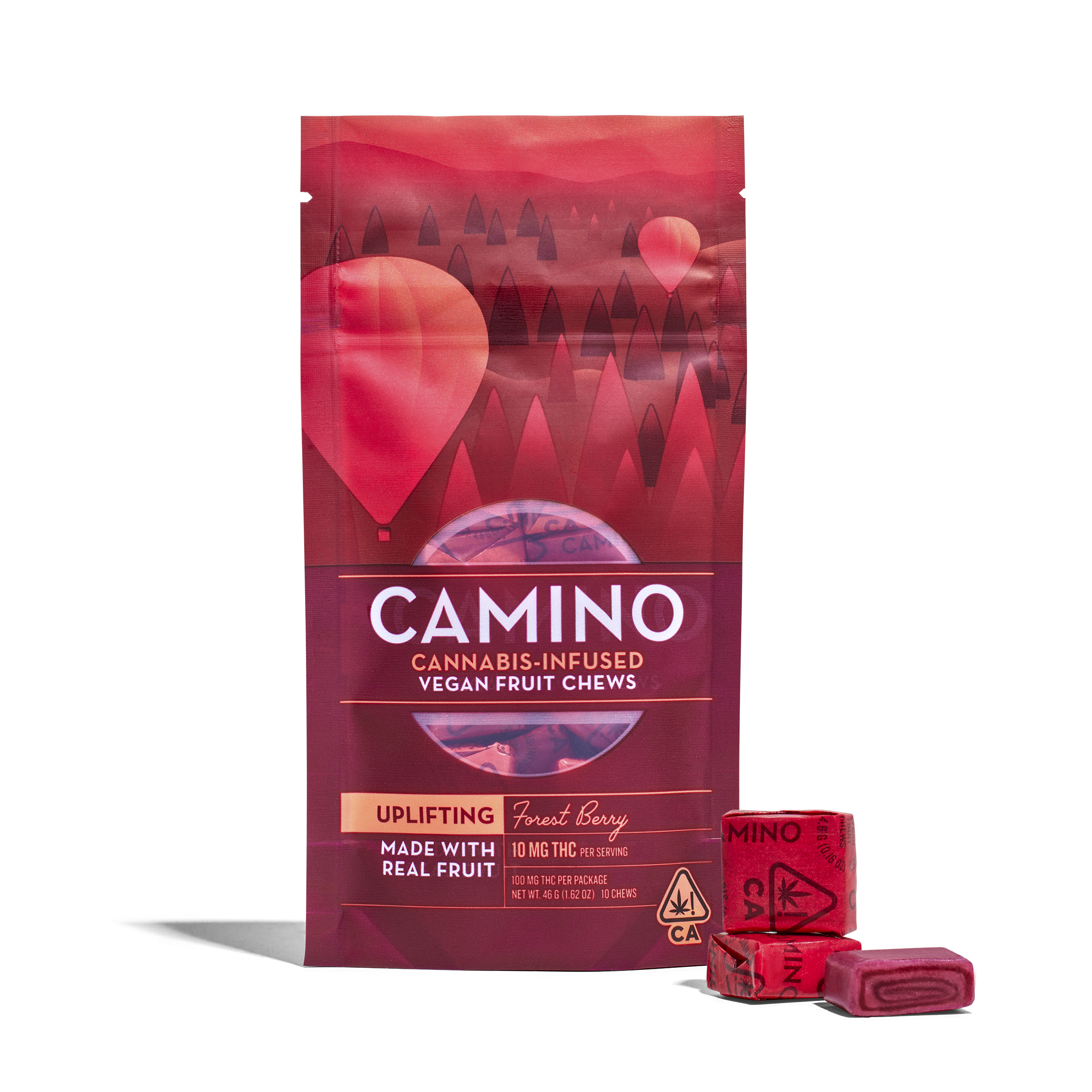 A photograph of Camino Chews Forest Berry
