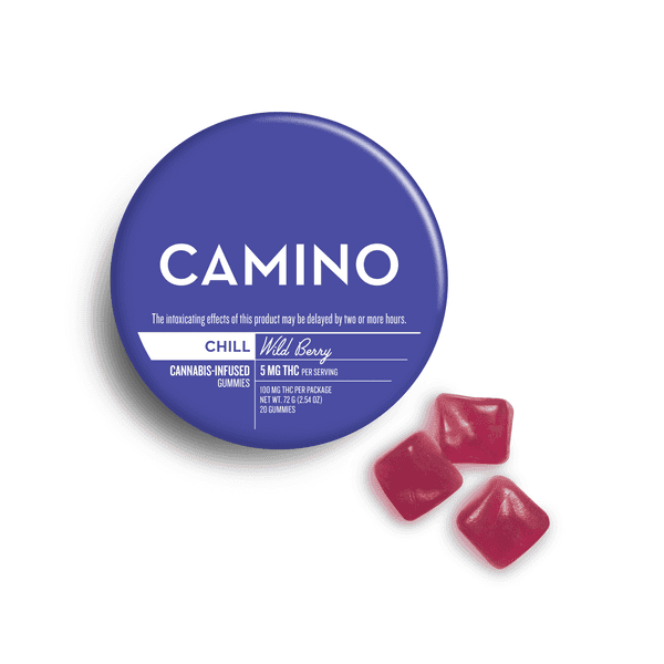 A photograph of Camino Gummies Wild Berry 'Chill'