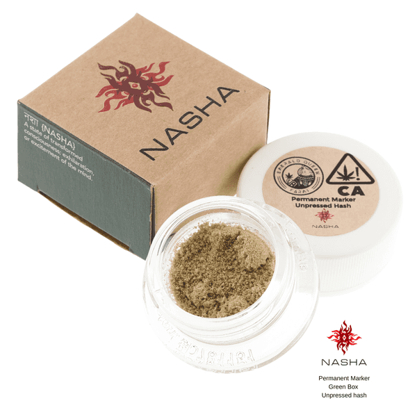 A photograph of Nasha Green Unpressed 1.2g Hybrid Permanent Marker