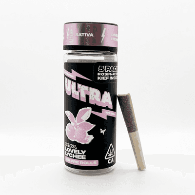 Ultra Live Rosin and Live Resin Preroll 5pk .5g Sativa Lovely Lychee