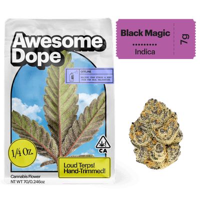 Awesome Dope Flower 7g Indica Black Magic