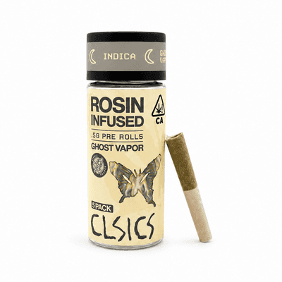 CLSICS Rosin Preroll 5pk .5g Indica Ghost Vapor