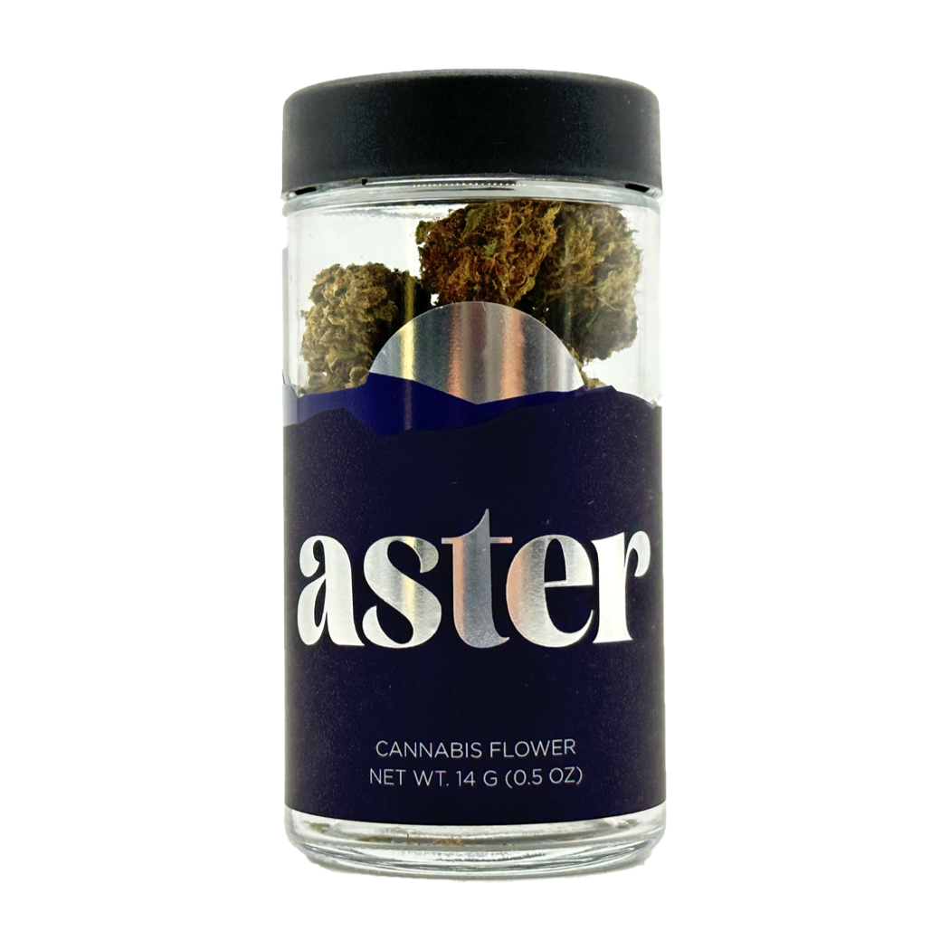 A photograph of Aster 14g Smalls Indica Papaya Bomb