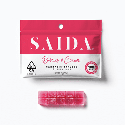 Saida Gummy Bar 100mg Hybrid Berries & Cream