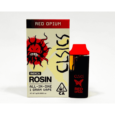 CLSICS Live Rosin All-In-One Cartridge 1g Indica Red Opium