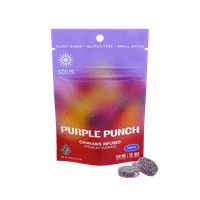 A photograph of Solis Gummies Indica Purple Punch 10pk