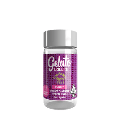 Gelato Lolli's 5pk Infused Mini Preroll .6g Indica Grand Daddy Purple