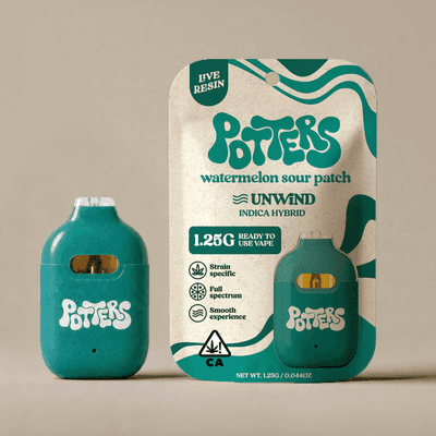 Potters Live Resin All-In-One 1.25g Indica Watermelon Sour Patch