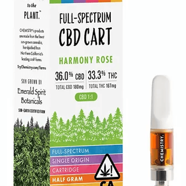 A photograph of Chemistry Cartridge 1g CBD Harmony Rose